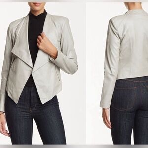 MY TRIBE LEATHER JACKET WOMENS GRAY SIZE SMALL